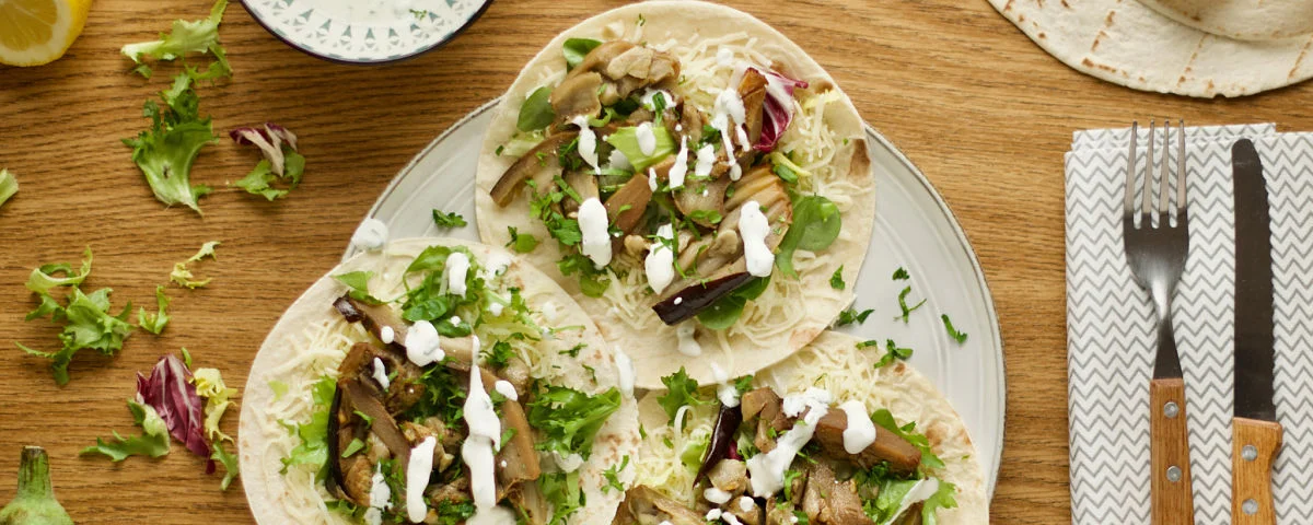 Kit de receta Burritos de berenjena asada
